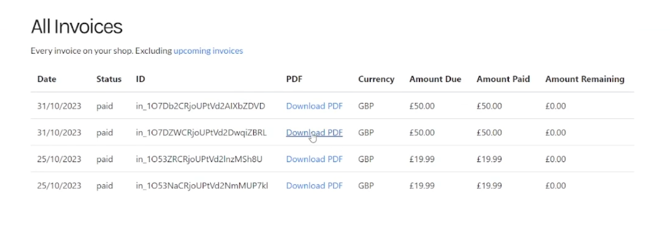 How to Download Invoices